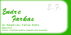 endre farkas business card